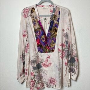 Soft Surroundings Cream Floral
Velvet Aria Tunic Sz L